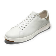 Cole Haan 歌涵 男士休閑鞋 時(shí)尚輕盈皮革運(yùn)動(dòng)鞋板鞋網(wǎng)球運(yùn)動(dòng)鞋 White 8.5
