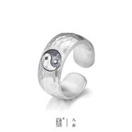 常太八卦戒指食戒太極高級感陰陽(yáng)男士原創(chuàng  )小眾錘紋道家開(kāi)口寬指環(huán)潮流 開(kāi)口戒指