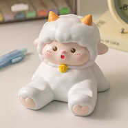 赟婭可愛綿羊創(chuàng)意樹脂工藝品擺件辦公桌書桌臥室看劇手機(jī)支架生日禮物 小綿羊手機(jī)支架