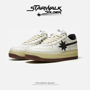 STAR WALK SOLDIER【張藝興同款】復古百搭星星潮鞋 白黑棕色 白黑棕色 US10 44