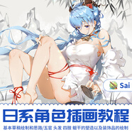 翼狐原畫(huà)設計Sai2-二次元日系角色繪制技法與流程教學(xué)插畫(huà)美宣 Sai2在線(xiàn)視頻教程(不是書(shū))