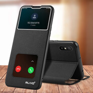 ALIVO 適用紅米9a手機(jī)殼小米紅米9a保護(hù)皮套redmi9a翻蓋式hm九a全包防摔外殼硅膠男女 【紅米9A】鋼琴黑+鋼化膜