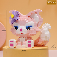 積木微顆粒拼裝迪士妮玲娜貝兒拼圖女孩子玩具星黛露積木520禮物 玲娜貝兒【535顆粒 彩盒】