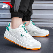 安踏板鞋男2026新款男鞋春季旗艦春季休閑鞋子輕便男士運動(dòng)鞋 8066-7象牙白/海藻綠 39