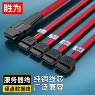勝為（shengwei）36P扁頭Mini SAS線(xiàn)SFF8087轉4 sata3服務(wù)器硬盤(pán)數據線(xiàn)0.5米 WSAS4087A