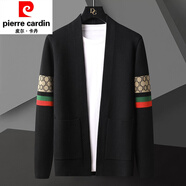 皮爾卡丹（pierre cardin）2025春秋新款針織開衫毛衣男外套秋季韓版薄款線衫休閑針織衫外套 WE-8976黑色開衫毛衣 XL 175115-130斤