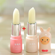 莎琪麗潤(rùn)唇膏保濕滋潤(rùn)補(bǔ)水防干裂可愛草莓兔男士女 水蜜桃+草莓