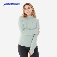 迪卡儂（DECATHLON）保暖戶外抓絨衣外套男女運動寬松秋搖粒絨外套沖鋒衣內(nèi)膽 女款-半拉鏈-綠色 XS