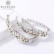 【女神禮】布蘭琪Blanche水晶耳環(huán)波西米亞風(fēng)格耳墜時(shí)尚耳釘女氣質(zhì)個(gè)性夸張款飾品奢華大氣優(yōu)雅銀針 彩白色