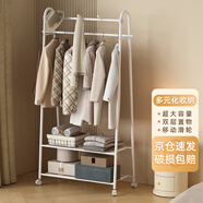 安爾雅衣帽架鐵藝衣架落地臥室立式簡(jiǎn)易掛衣架室內掛鉤晾衣服架 80