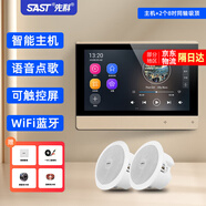 先科（SAST）智能WIFI聲控吸頂音響天花吊頂家庭背景音樂(lè )面板主機系統語(yǔ)音控制家用無(wú)線(xiàn)3D環(huán)繞嵌入式藍牙音箱 智能精靈版+2個(gè)8吋同軸吸頂音響 官方標配