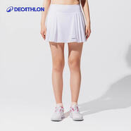 迪卡儂運動(dòng)短裙羽毛球裙網(wǎng)球裙女裙褲半身裙百褶裙 輕羽白短裙 M