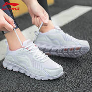 李寧（LI-NING）女鞋秋季網(wǎng)鞋年透氣網(wǎng)面鞋子春季跑步鞋斷碼運動鞋女 ARHP324標(biāo)準(zhǔn)白 35
