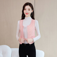 帕威索羽絨服馬甲女內穿輕薄修身內膽百搭小背心保暖貼身坎肩2025新款冬 粉紅色--羽絲 L (165) 建議91-105斤