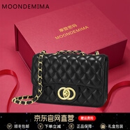 摩登密碼（MOONDEMIMA）七夕情人節(jié)禮物送女友老婆2025新款包包女包單肩斜挎包鏈條小方包 3119子夜黑-禮盒包裝