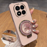 鑫領(lǐng)佳紅米note14pro十手機殼小米redminote14por保護硅膠套5g鏡頭全包防摔軟殼redmi女加145g帶支架曲面 【櫻花粉】帶同款流沙支架 送全屏膜+掛繩 紅米 Note 14 Pr