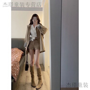 世?？ㄆ渖萄澟锒就獯┡溲プ拥?024新款修身打底褲高腰辣妹定制 卡其色【休閑短褲/短褲秋款女/短 S 配皮帶