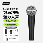 SHURE舒爾SM58動圈人聲麥克風(fēng) 專業(yè)錄音戶內(nèi)外舞臺演出話筒 吉他彈唱歌 6.5mm卡農(nóng)線(5米)+懸臂支架套餐