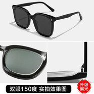 CAPONI尼龍偏光GM墨鏡男女太陽(yáng)眼鏡防紫外線開車大臉眼睛明星配近視度數(shù) A款偏光-雙眼150度（1.61超薄）