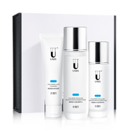 優(yōu)理氏（UNES）多肽護(hù)膚品套裝水120ml+乳液100ml+精華30ml+面霜30g+眼霜20g禮物 玻尿酸補(bǔ)水三件套（潔面水乳）