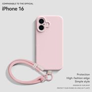 SUPER MOUSE蘋(píng)果16promax手機殼新款iPhone16軟殼真液態(tài)硅膠15promax全包式14pro簡(jiǎn)約13腕帶掛繩12pro純色ins+ 【砂粉色】真液態(tài)硅膠+同色配套可拆卸掛繩 蘋(píng)果 iPhone 16 Pro