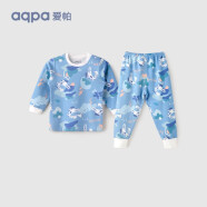 aqpa婴儿内衣套装纯棉衣服秋冬男女宝宝儿童秋衣秋裤（适合20℃左右） 幻彩世界 80cm