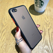 佩諾iPhone8/7手機(jī)殼蘋果6s plus保護(hù)套se2液態(tài)鏡頭全包防摔男女款磨砂半透明硅膠外殼 蘋果6plus/6splus 【膚感】黑色