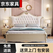 2025新款歐式實(shí)木床美式輕奢雙人床大床米現(xiàn)代臥室公主床儲(chǔ) 實(shí)木床獨(dú)立袋裝乳膠彈簧墊2床 1800mm2000mm框架結(jié)構(gòu)
