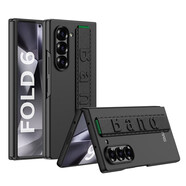 【品質(zhì)原裝】適用于三星折疊機fold6手機殼防摔殼膜一體手機殼Z Fold6腕帶保護殼 炫酷黑 三星Galaxy Z Fold 6