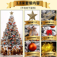 琉弦笙 圣誕樹 落雪圣誕樹套餐圣誕擺件酒店商場裝飾圣誕節(jié)裝飾品家用 1.8米圣誕樹+掛飾