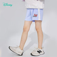迪士尼寶寶（Disney Baby）迪士尼童裝女童短褲清爽夏日米妮時尚五分褲輕巧 淺紫藍 24個月/身高90cm