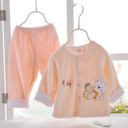 標(biāo)點(diǎn)熊洋氣新生兒保暖衣服初生嬰兒兩件套裝純棉男女寶寶天鵝絨外套春秋