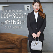 加肥加大胖妹妹女士正裝西裝套裝200斤 春夏款大碼小西裝外套女大學(xué)生面試正裝西服職業(yè)裝工裝工作服 888單件西裝黑色 8XL