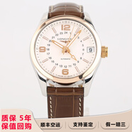 【二手99新】浪琴（longines）康鉑系列夜光男表自動(dòng)機械二手奢侈品男士腕表 瑞士商務(wù)休閑手表 42mm白盤(pán)玫瑰金皮帶L2.799.5.76.3