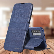 ALIVO 適用紅米note9手機(jī)殼redmi4G保護(hù)翻蓋皮套小米note9全包防摔硅膠軟殼男女 【紅米note9/4G】森海藍(lán)+鋼化膜