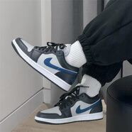 耐克（NIKE）Air Jordan 1 LOW AJ1黑白熊貓男女低幫復(fù)古休閑運(yùn)動籃球鞋 DC0774-040黑灰藍(lán) 44
