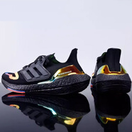 阿迪達斯 （adidas）跑步鞋男鞋秋冬季新款運動(dòng)鞋ULTRABOOST減震低幫休閑鞋HQ4201 HQ0965黑色彩色編織 40.5