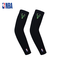 NBA休閑籃球護(hù)臂男夏季湖人公牛隊(duì)長款袖套護(hù)肘護(hù)手臂防扭傷球迷禮物 雄鹿隊(duì)黑色2只 M碼