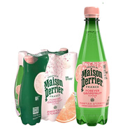Perrier 法國(guó)進(jìn)口巴黎水（Perrier）充氣天然礦泉水含氣果味氣泡水飲料 【西柚】500mL*12瓶24年10月生產(chǎn)