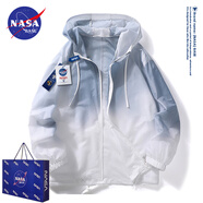 NASA BASE官方潮牌聯(lián)名外套男女款秋冬季青少年漸變加絨加厚衣服大碼夾克 09灰色（防曬衣） L （建議100-120斤）