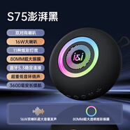 索愛(ài)（soaiy）2025新款藍牙音箱低音炮索愛(ài)s75藍牙音箱高音質(zhì)無(wú)線(xiàn)音響家用小型 澎湃黑