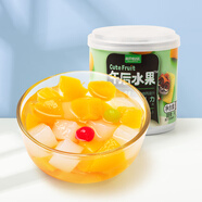 三只松鼠什錦水果罐頭 方便食品新鮮糖水黃桃椰果菠蘿200g/罐