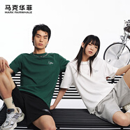 馬克華菲印花圓領(lǐng)短袖T恤男純色打底簡(jiǎn)約重磅休閑百搭情侶t恤衫半袖上衣 202深綠（標(biāo)準(zhǔn)版） L （高170-175重65-70）