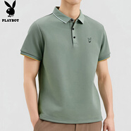 花花公子（PLAYBOY）T恤男短袖夏季男士polo衫翻領商務休閑上衣服高端男裝