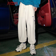 她風(fēng)采 褲子女冬季加絨加厚外穿潮ins寬松顯瘦保暖棉褲原宿運(yùn)動休閑學(xué)生 443#白色 加絨 L 106-120斤