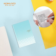 國譽(yù)（KOKUYO）雙螺旋裝訂本淡彩曲奇學(xué)生辦公筆記本子線(xiàn)圈本 8mm 【淡彩曲奇/橫線(xiàn)】pp面A6 藍