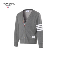 THOM BNAIL TB四道杠針織開衫男新款男士四條杠外套上衣情侶學生時尚潮流可外穿外套男上衣 中灰色 2碼/L