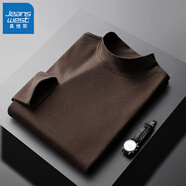 真維斯（JEANSWEST）T恤長(zhǎng)袖2025秋冬上衣內(nèi)搭保暖秋衣加厚打底衫男長(zhǎng)袖體恤內(nèi)搭衣服 【半高領(lǐng)純色】咖啡 XL(推薦130-150斤)