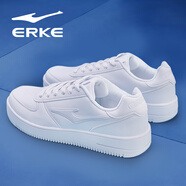 鴻星爾克板鞋白色男鞋2025新款冬季小白鞋輕便防水厚底空軍一號運動(dòng)鞋子男 正白(空軍一號-皮面) 42 正常尺碼