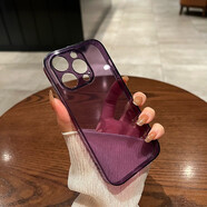 雅思戀 【真玻璃，實(shí)物更漂亮】磨砂透明適用iphone14新款14proMax手機殼蘋(píng)果13簡(jiǎn)約12 透紫玻璃 【高透簡(jiǎn)約，還原真機】 iPhone 13